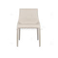 Italiensk minimalistisk hvid sadel læder Seattle stole